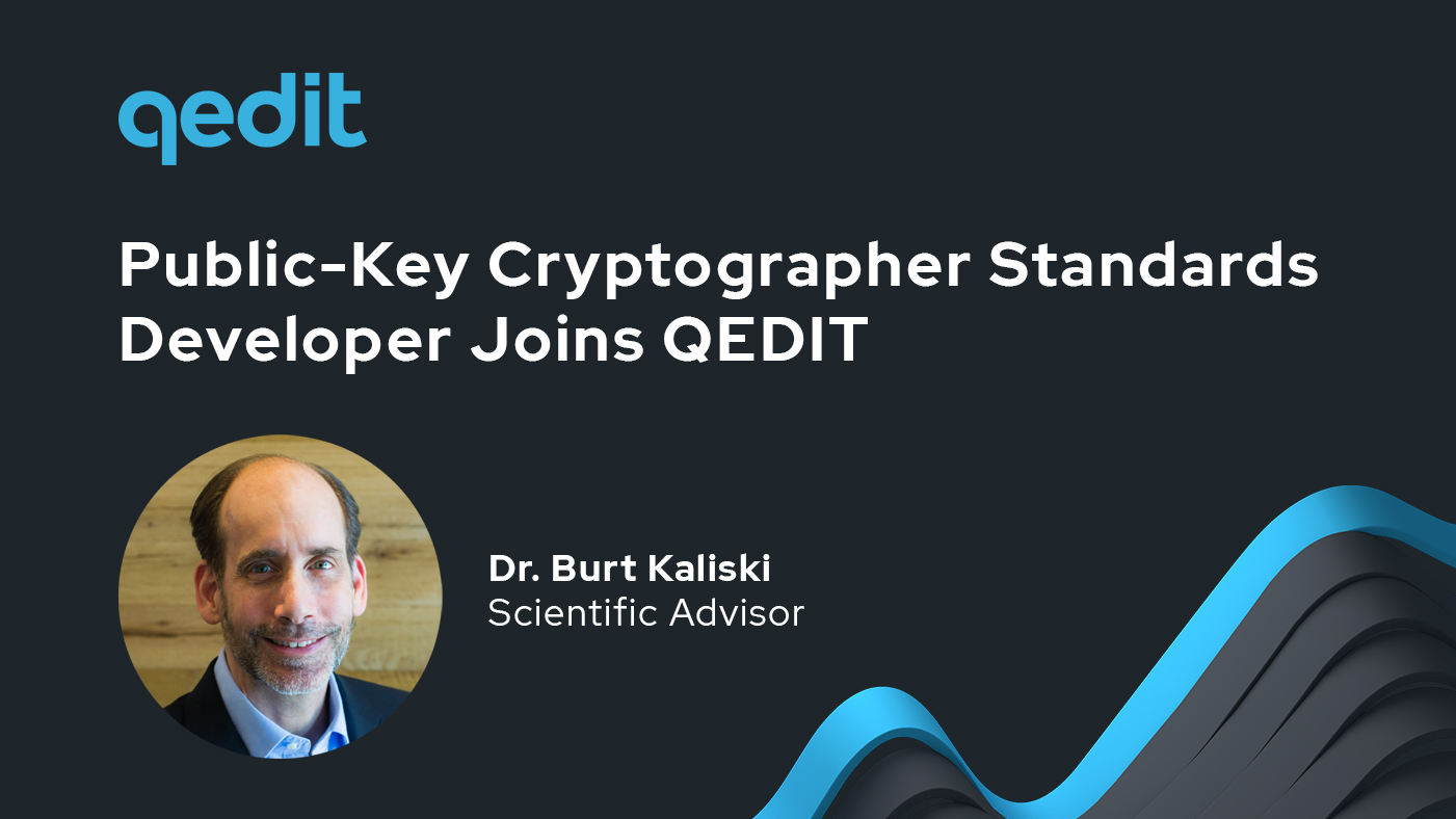 Public-Key Cryptographer Standards Developer Joins QEDIT