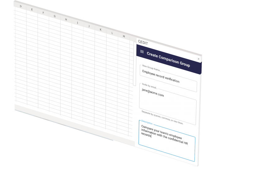 QEDIT Spreadsheet Interface